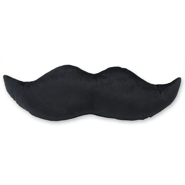 Large Jumbo Plush Black Handlebar Moustache